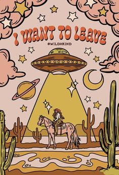 i want to leave by wildskind album cover art with an image of a man riding a horse in the desert