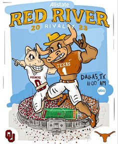 an image of a poster for the red river football team that is celebrating its 20th anniversary