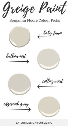 the different shades of paint that are used in this painting project, including white and gray