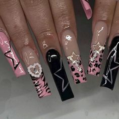 Nagel Tips, Nails Set, Black Nail Designs, Nail Supplies, Fake Nail, Nail Forms, Pink Zebra, Nail Art Hacks, False Nail