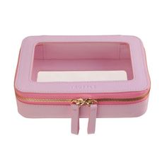 TRUFFLE - Clarity Jetset Case Rectangular Zipper Pouch Travel Case, Travel Cosmetic And Toiletry Storage Rectangular Zipper Pouch, Rectangular Travel Cases With Zipper Closure, Rectangular Travel Case With Zipper Closure, Rectangular Zipper Pouch Cases For Travel, Compact Travel Cases With Zipper Closure, Pink Zipper Closure Storage Case, Rectangular Cosmetic And Toiletry Storage For Travel, Rectangular Travel Cosmetic Bag