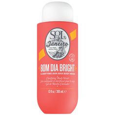 Scented with Sol de Janeiro’s iconic Cheirosa 40 fragrance, the Bom Dia Bright™ Clarifying AHA BHA Body Wash gently exfoliates, cleanses and clarifies your skin.  The daily body wash is enriched with fruit-derived alpha hydroxy acids and salicylic acid to slough away impurities. It helps to remove pore-clogging oils and breakout-causing bacteria, for skin that appears balanced and refreshed.  Enjoy the sensual fragrance of intoxicating dark fruit, delicate florals, creamy vanilla woods and a hin Smooth Skin Texture, Aha Bha, Alpha Hydroxy Acid, Bob Mackie, Effective Skin Care Products, Unclog Pores, Body Cleanser, Salicylic Acid, Radiant Skin