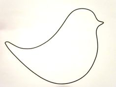 a drawing of a bird on a white paper with black lines in the shape of a heart