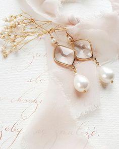 Pearl and Crystal Wedding Earrings for Brides Gold Crystal | Etsy Poland Wedding Teardrop Dangle Earrings With Pearl Charm, Teardrop Pearl Bridal Earrings For Mother Of The Bride, Gold Teardrop Bridal Earrings For Mother Of The Bride, Teardrop Pearl Crystal Earrings For Weddings, Gold Pearl Bridal Jewelry, Teardrop Wedding Earrings With Pearl Charm, Wedding Teardrop Earrings With Pearl Charm, Teardrop Pearl Drop Jewelry For Bridal Shower, Crystal Wedding Earrings