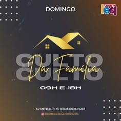 an event poster with the words quieto da famiia on it