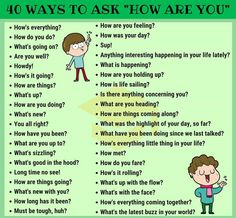 two people are talking to each other with question boxes above them that says, 10 ways to ask how are you?