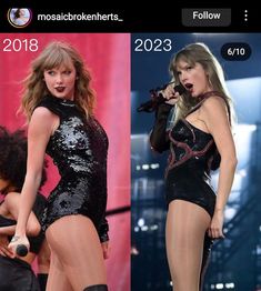 two pictures side by side of taylor swift and taylor's performance at the 2012 billboard awards