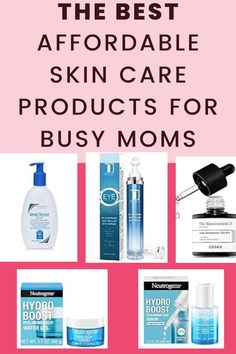 These skin care products are the best affordable products that ever mom needs in her routine. Affordable and easy to use, you can't go wrong with these must have skin care products Best Affordable Skin Care, Must Have Skin Care, Affordable Skin Care Products, Sensitive Acne Prone Skin, Eye Roller, Best Skin Care Products, Mom Needs, Neutrogena Hydro Boost, Affordable Skin Care