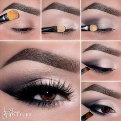 Smokey Eye Makeup Tutorial, Make Up Tutorial, Makeup Tutorial Eyeshadow, Eye Makeup Steps, Makeup Step By Step, Makeup Eye Looks, Smokey Eyes