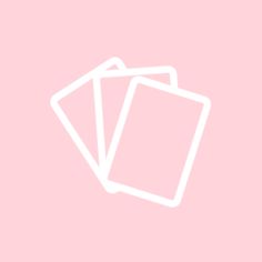 three white cards on a pink background