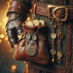 a close up of a person's hand holding a purse with coins on it