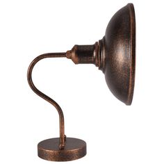 an antique style desk lamp with a metal base and a bronze finish on the top