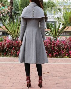 Wool Coat Women Long Wool Jacket Coat Dress Winter Coat - Etsy Single-breasted Knee-length Outerwear For Fall, Knee-length Single Breasted Outerwear For Fall, Midi Length Winter Outerwear For Work, Knee-length Single-breasted Outerwear For Fall, Knee-length Winter Workwear Outerwear, Knee-length Winter Outerwear For Work, A-line Wool Outerwear For Fall, Fitted Knee-length Outerwear For Winter, Classic Knee-length Fall Outerwear