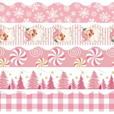 PRICES MAY VARY. PACKAGE INCLUDES: 60 pieces Christmas bulletin border stickers in 5 designs, each design contains 12 pieces, sufficient for decoration to welcome the coming of Christmas. DIVERSE DESIGNS: The bulletin borders take Christmas as the theme, printed with Christmas tree, Santa, snowflake, candy and plaid, colored in pink, delicate and attractive, wonderful for decoration. QUALITY MATERIAL: Made of good material paper, durable and safe, easy to stick and peel, you can easily stick them on the bulletin board, blackboard and whiteboard, saving time and effort as well. SIZE INFORMATION: Each bulletin border sticker is 35 x 7.5 cm/13.8 x 3 inch, and the total length of the sticker is 69 ft, and they can be cut into the proper size you want to meet your different needs. WIDELY USED: Snowflake Bulletin Board, Watercolor Scrapbooking, Christmas Clipart Border, Scrapbooking Background, Door Decorations Classroom Christmas, Bulletin Borders, Border Sticker, Christmas Classroom Door, Christmas Bulletin Board