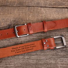 Looking for a practical and not expensive gift for you men? Something, that will remind about your love and care?  How about the leather belt? Made of genuine cowhide leather, it's sturdy, gently soft the same time, custom made. You can choose any of 3 available colors: Brown, Copper or Black one.  Any length is available, even custom size. It can be personalized not just with his initials on the front, but it can keep your secret message engraved on the inside part of the belt.  So your keepsakes or some special words about your feelings will keep with him. Great idea, isn't it? Easy order process in 3 simple steps: 1.Choose his waist circumference. 2.Choose belt's color and personalization option 3.Write the initials and secret message in the Note to Seller while ordering. SIZES: availab Classic Brown Belt Buckles For Gift, Classic Leather Belt Buckles As Gift, Classic Leather Belt Buckles For Gifts, Classic Brown Belt Buckle For Gift, Classic Brown Belt Buckles As Gift, Classic Brown Belt Buckle As Gift, Classic Brown Belt Buckle Gift, Engraved Leather Belts As Gifts, Vintage Leather Belt Buckles As Gift