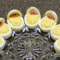 an image of eggs with faces in them