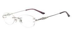 This is a pair metal rimless eyeglasses particular for ladies. This stunning rimless eyeglasses has irregular shaped lenses with light weigh. The adjustable nose pads provide super comfort for your nose. Two ends of the front frame are the highlights of this rimless eyeglasses, making it gorg4ous and distinctive. The temples are hollowed-out design and decorated with tiny shining spots. The sumptuous rimless eyeglasses show elegance and uniqueness dramatically, especially suitable for partie... Rimless Eyeglasses, Metal Eyeglasses, Rimless Glasses, Cool Glasses, Cute Glasses, Fashion Eye Glasses, Computer Glasses, Fashion Eyeglasses, Womens Glasses