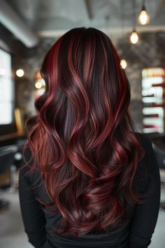 40 Chocolate Cherry Brown Hair Ideas for the Ultimate Luxurious Look Cherry Brown Hair Color, Blonde Hair Honey, Chocolate Cherry Brown Hair, Cherry Brown Hair, Red Highlights In Brown Hair, Brown Hair Ideas, Red Balayage Hair, Copper Blonde Hair