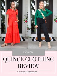 My Honest Quince Clothing Review - Is It Worth It? - Paisley & Sparrow Quince Clothing Brand, Quince Clothes, Quince Clothing, Quince Outfits, Is It Worth It, High Quality Clothing, Long Vests