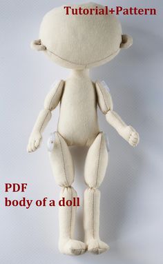 an image of a stuffed animal doll with text overlay that reads, how to sew a soft body of a doll