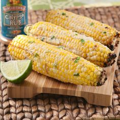 grilled corn on the cob with lime and salt