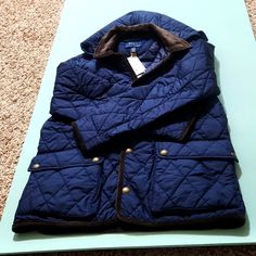 Color Is Navy. Stylish, Classic, Well-Made Jacket For Boys. Signature Embroidered Pony At The Left Chest. Button-Off Hood. Corduroy Point Collar. Snapped Placket. Corduroy Trim Along The Placket, Cuffs, Vent, And Hem. Two Front Waist Snapped Pockets. Double Vent With Snapped Closures. Blue Weatherproof Long Sleeve Hooded Jacket, Blue Weatherproof Puffer Jacket For Winter, Blue Weatherproof Parka For Winter, Blue Weatherproof Puffer Jacket For Cold Weather, Weatherproof Long Sleeve Blue Outerwear, Blue Weatherproof Hooded Jacket For Fall, Blue Long Sleeve Weatherproof Outerwear, Blue Weatherproof Outerwear For Fall, Weatherproof Blue Outerwear For Fall