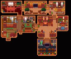 Stardew Farms, Farmhouse Layout, Stardew Valley Layout, Stardew Valley Tips, Stardew Valley Farms, Stardew Valley Fanart, Farm Layout, Farmhouse Interior, Simulation Games