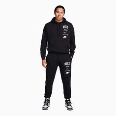 nike-mens-club-fleece-outfit-fn2634-010-fn2643-010 Nike Joggers Outfit, Mens Joggers Outfit, Red Nike Hoodie, Nike Hoodie Men, Nike Jogger, Fleece Outfit, Kids Sportswear, Nike Tracksuit, Adidas Tracksuit