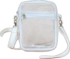 Functional White Satchel With Adjustable Strap, White Casual Bags For Personal Use, Casual White Bags For Personal Use, Casual Portable Bag For Personal Use, White Square Portable Bag, Functional White Bag For Gift, White Portable Square Bag, Functional White Bags For Gifts, White Bags With Zipper Closure As Gift