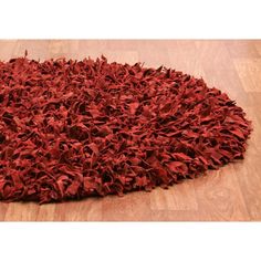 a red area rug on the floor