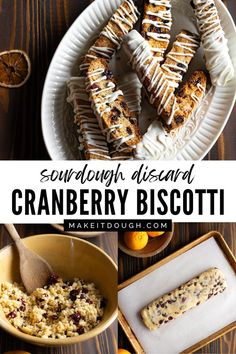 an image of cranberry biscotti with oranges in the background and text overlay