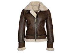 Improve your outdoor clothing with Women's Brown Leather Bomber Jacket from GlitzNGlance which is a fusion between fashion and practicality. It is made of authentic sheepskin leather with faux shearling lining to keep you warm and snug. The jacket has a well-stitched fine finish, open hem cuffs, and original YKK zip closure for durability and convenience. Other features include a classic notch collar, full-length sleeves, two outside waist pockets. B3 bomber jackets for ladies are versatile and Aviator Leather Jacket, Women Products, Aviators Women, Womens Jackets, Aviator Jackets, Real Leather Jacket, Jacket Outfit, Genuine Leather Jackets, Shearling Coat