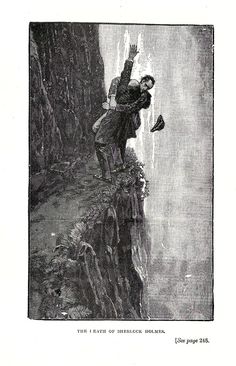 a man standing on top of a cliff next to a bird