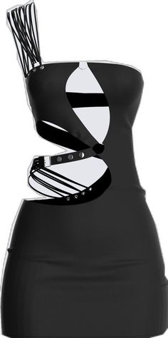 Black Fitted Mini Dress With Cut-out Waist, Black Hollow Out Mini Dress For Club, Edgy Backless Mini Dress For Club, Black Mini Dress With Hollow Out For Club, Black Mini Dress With Cut-out Waist For Summer, Punk Style Summer Mini Dress For Club, Black Mini Dress With Cut-out Waist For Party, Black Mini Dress With Cut-out Waist For Night Out, Fitted Black Mini Dress With Strap Detailing