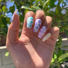 Nails 23, Cow Print Nails, Easy Manicure, Cow Nails, Colorful Nail Art, Easy Nails, Cute Acrylic Nail Designs, Simple Acrylic Nails