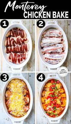 the steps to make an enchilada casserole with meat and cheese