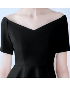 Black V-neck Short Homecoming Dress with Short Sleeves #HTX86091 - GemGrace.com V-neck Mini Dress For Banquet, Fitted V-neck Evening Dress, Formal V-neck Mini Dress, Formal Summer Dress With Notched Neckline, Formal Spring Dress With Open Neckline, Spring Formal Dress With Open Neckline, Black V-neck Mini Dress For Semi-formal Occasions, Fitted V-neck Midi Dress For Banquet, Fitted V-neck Mini Dress For Banquet