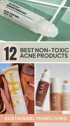 best non toxic acne products Zero Waste Skincare, Natural Skincare Routine, Ingredients To Avoid, Acne Products, Toxic Skincare, Natural Acne, Salicylic Acid Acne, Acne Scar, Skincare Packaging