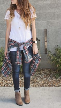 Friday Favorites: Flannel Cute Flannel Outfits, White Shirt Outfits, Plain White T Shirt, Flannel Outfits, Women Ideas, Womens Fashion Casual Spring, Liv Tyler, Womens Fashion Casual Summer, Outfit Trends