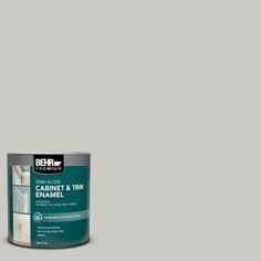 the behr paint is light gray with white trim