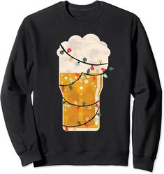 Beer Christmas Tree Lights Drinking Funny Alcohol X-mas Gift Sweatshirt Beer Christmas Tree, Reggae Concert, Drinking Funny, Beer Christmas, Light Drinks, Funny Alcohol, Getting High, Alcohol Humor, Christmas Tree Lights