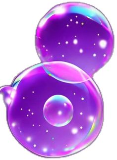 two soap bubbles floating on top of each other in the shape of numbers 8 and 9