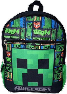 Novelty Backpack For Travel And Back To School, Novelty School Bags, Novelty Student Backpack, Novelty Standard Backpack For Students, Novelty Multicolor Backpack For Back To School, Cute Green Backpack For Back To School, Fun Rectangular Backpack For End Of School Year, Themed Rectangular School Backpack, Novelty School Backpack