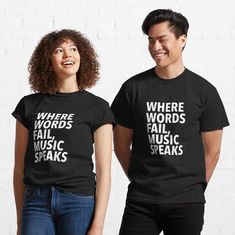 Get my art printed on awesome products. Support me at Redbubble #RBandME: https://www.redbubble.com/i/t-shirt/Where-Words-Fail-Music-Speaks-by-thilinank/155957967.IJ6L0?asc=u Where Words Fail Music Speaks, Fails