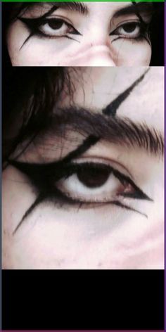 Eyeliner Idea, Maquillage Goth, Goth Eye Makeup, Funky Makeup, Punk Makeup, Graphic Makeup, Swag Makeup, Emo Makeup, Dope Makeup