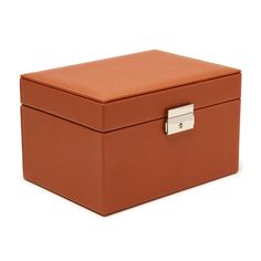 Brouk and Co. - Brouk & Co. "Riley" Brown Faux Leather Jewelry Box. From Brouk & Co., this beautiful brown faux leather "Riley" jewelry box opens with a key to display ample storage compartments all lined in a soft ultra-suede. The removable tray is divided into multiple sections to keep your favorite pieces organized, and the lid opens to reveal a large mirror. Vegan friendly. Wipe clean. Measures 8 1/2"L x 6"W x 5"H. Item(s) are safely and securely packaged. Brown Rectangular Jewelry Storage As Gift, Faux Leather Jewelry, Key And Lock, Leather Jewelry Box, Mark And Graham, Large Mirror, Pottery Barn Teen, Storage Compartments, Pottery Barn Kids