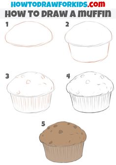 how to draw muffins for beginners step by step drawing instructions with pictures