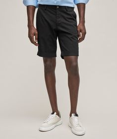 Solid Torino Stretch-Cotton Bermuda Shorts image 1 Summer Heat, Stretch Cotton, Warm Weather, Bermuda Shorts, The City, Motion, Heat, Clothes