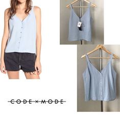 New สนคาใหม มาเพม 1 ตวคะ  CODE x MODE เสอแขนกด ตกแตงกระดมหนา  Size M อกฟรถง 38 ความยาว 22  ราคา 300 ... Chic Winter Vacation Tops, Women's Professional Clothing, Women's Work Clothes, Professional Clothing, Work Clothes, Step Up, Business Casual, Camisole Top, Tank Tops