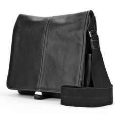 Genuine leather construction offers years of lasting use. Details: 13 1/2H x 13 1/2W x 4 1/2D Approx. drop downlength: 22 Buckles & zipper closures Adjustable shoulder strap Exterior: back snap pocket with interior zip pocket Interior:2 zip pockets & 3 slip pockets Leather Style no. 1833  Size: One Size. Color: Black. Gender: female. Age Group: adult. Pattern: Solid. Black School Bags, Brown Leather Messenger Bag, Cheap Handbags, Leather Messenger Bag, Leather Style, Pocket Bag, Leather Messenger, Gucci Handbags, Leather Zipper